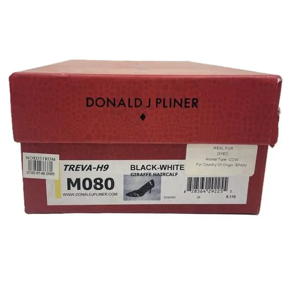 Donald Pliner Treva Calf Hair Animal Print Pointed Toe Pumps 8M - Picture 8 of 11